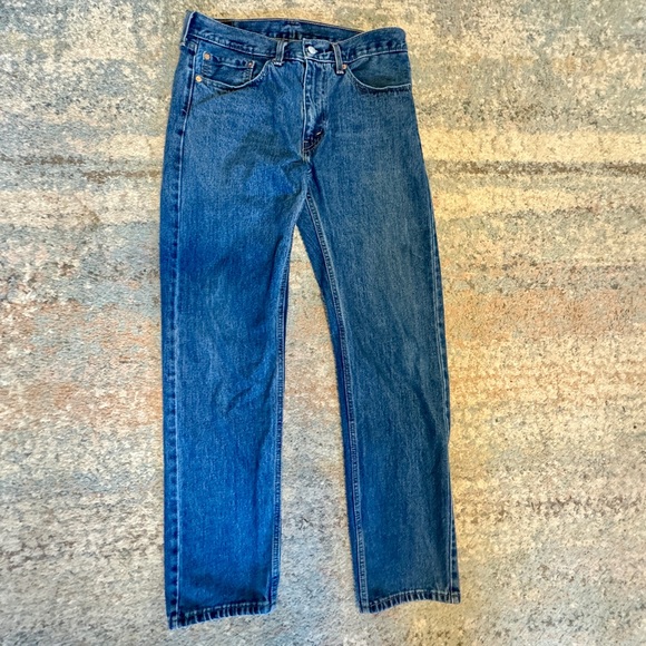 Levi’s 505 Jeans Medium Wash Denim Blue Straight Regular Fit 34 x 34 - Picture 4 of 6